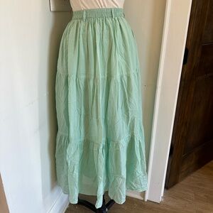 Mille mint green midi skirt